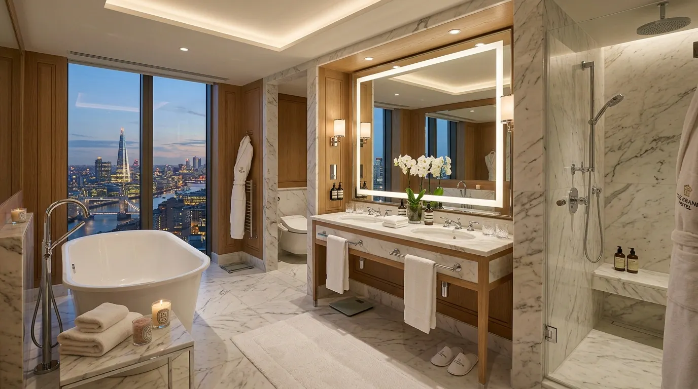 15 Inspirasi Desain Kamar Mandi Hotel Bintang 5 Super Mewah - Arsitekita
